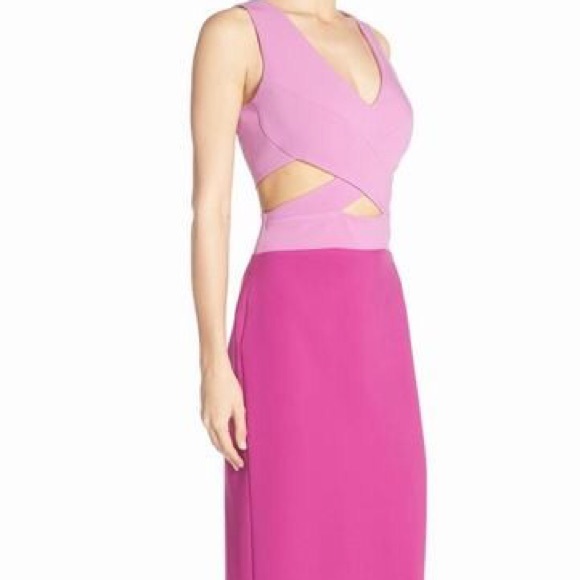 Maria Bianca Nero pink colorblock gown - Picture 2 of 6